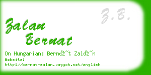 zalan bernat business card